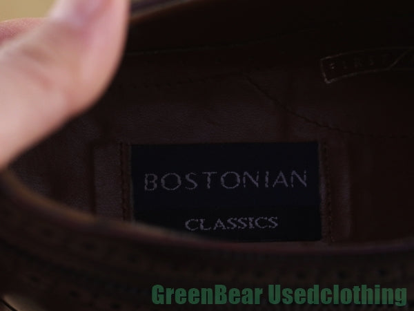 M774 メンズ BOSTONIAN ビジネスシューズ ウイングチップ 茶 10.5M 28.5cm